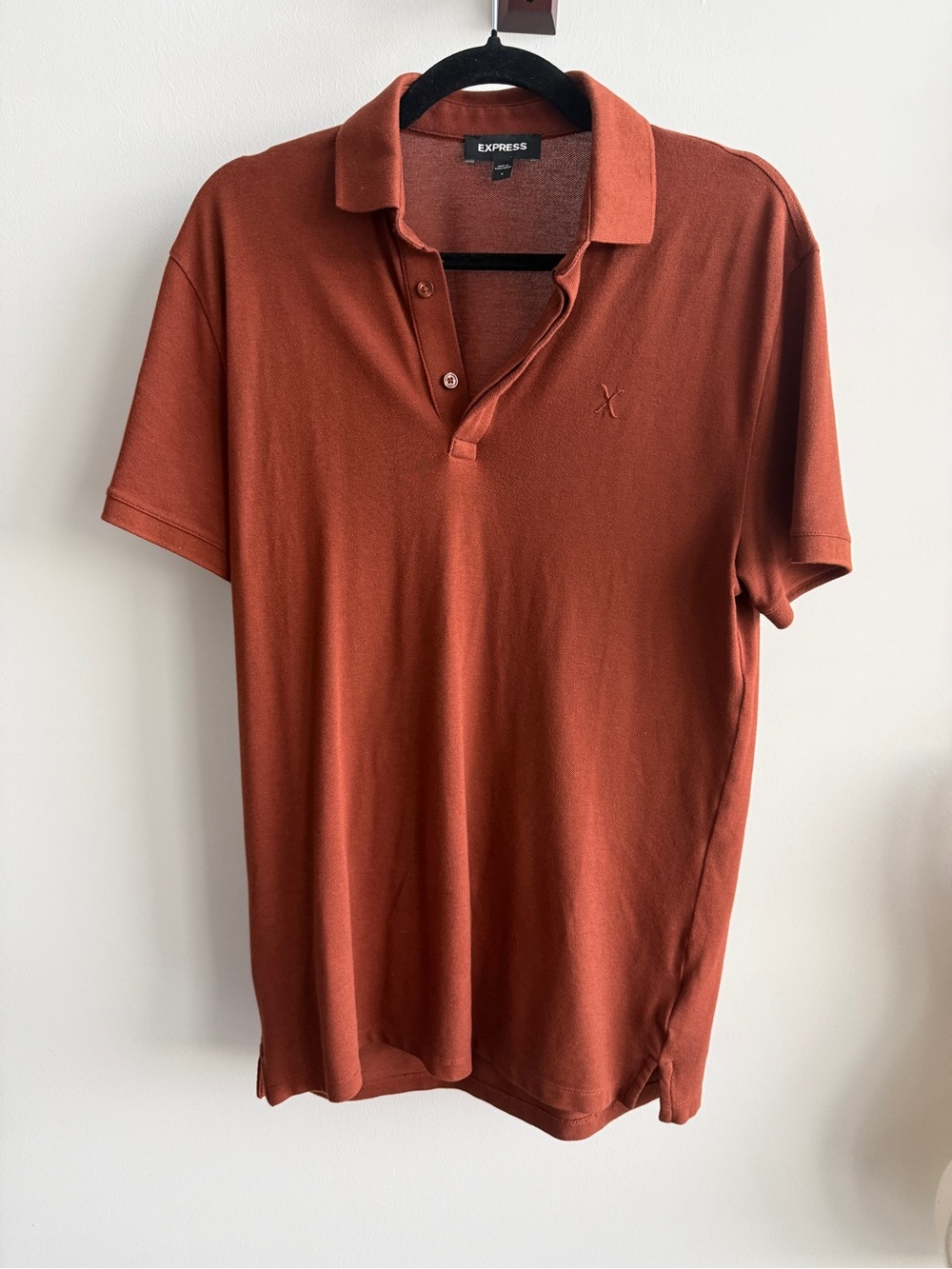 Express Men’s Rust-Red Polo Shirt